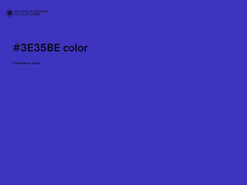 #3E35BE color image