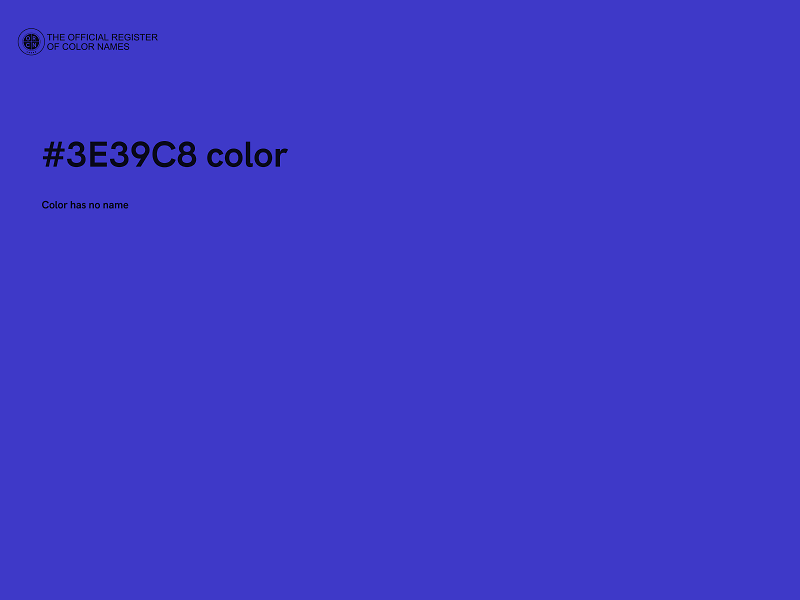 #3E39C8 color image