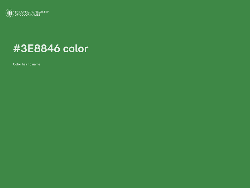 #3E8846 color image