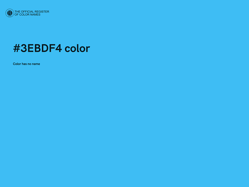 #3EBDF4 color image