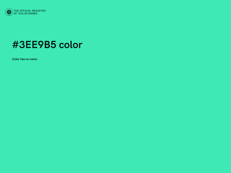 #3EE9B5 color image