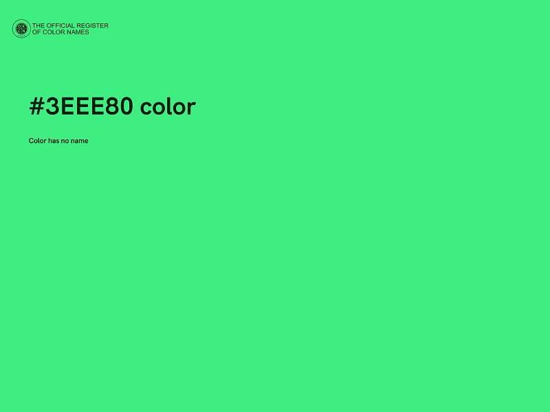 #3EEE80 color image