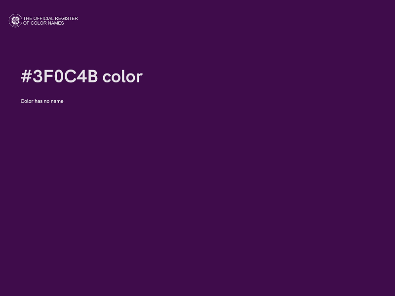 #3F0C4B color image