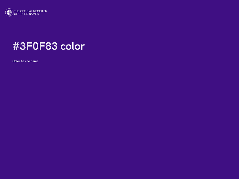 #3F0F83 color image