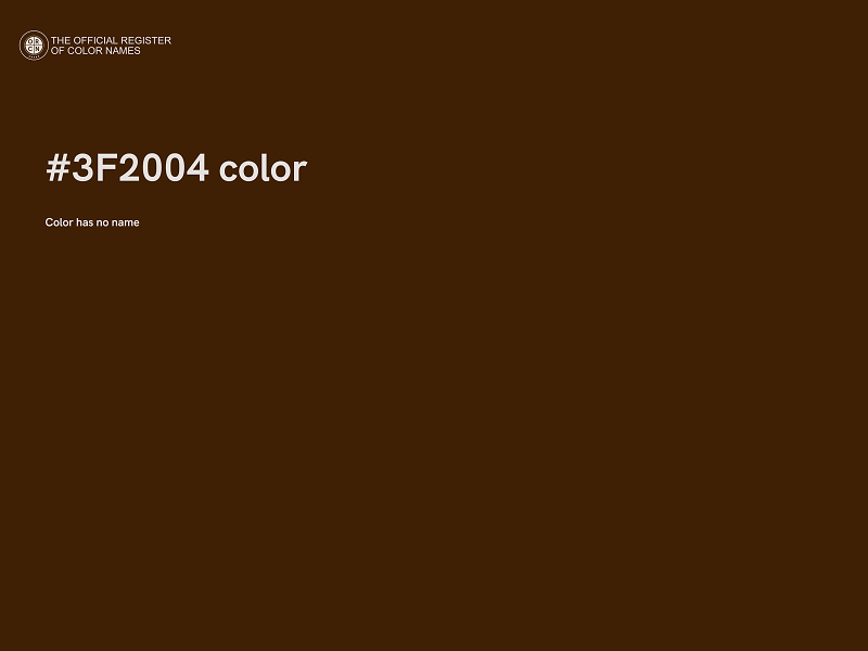 #3F2004 color image