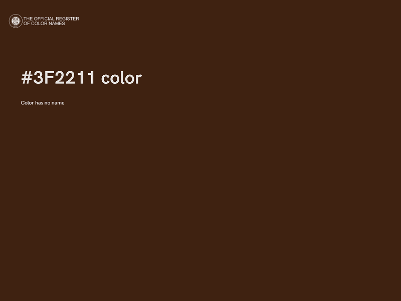 #3F2211 color image