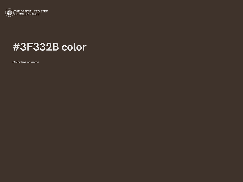 #3F332B color image