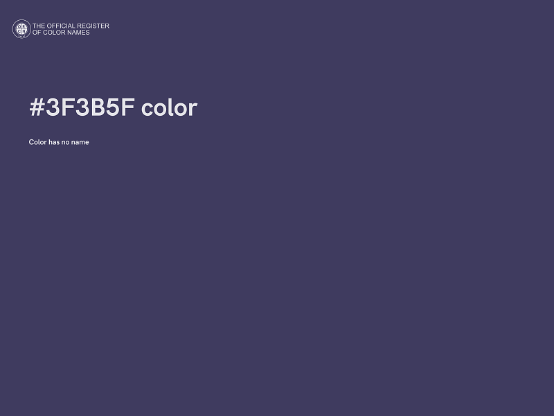 #3F3B5F color image