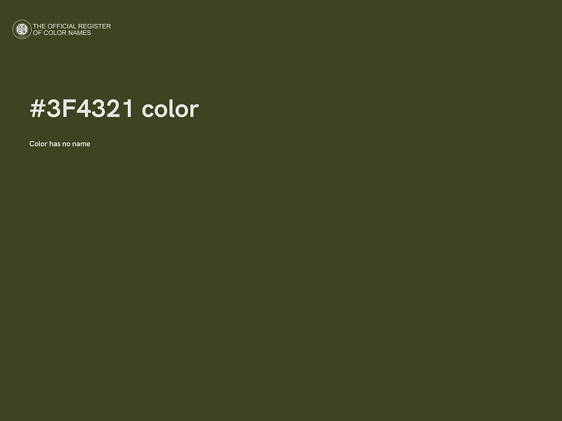 #3F4321 color image