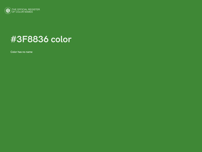 #3F8836 color image