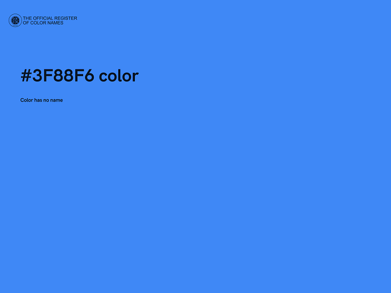 #3F88F6 color image