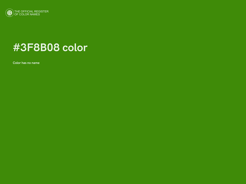 #3F8B08 color image