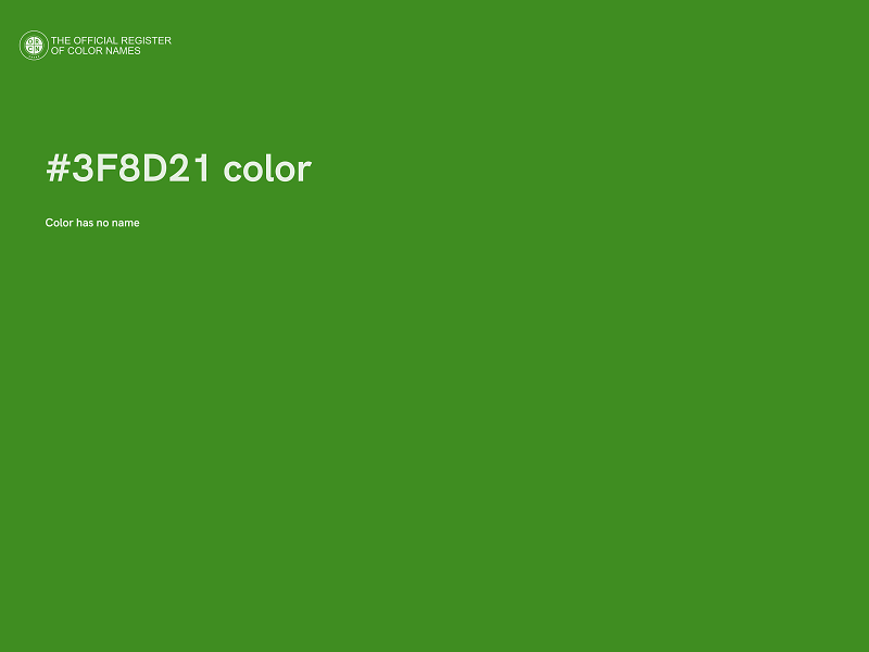 #3F8D21 color image