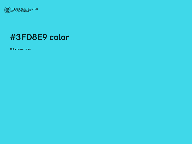 #3FD8E9 color image