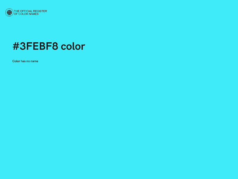 #3FEBF8 color image