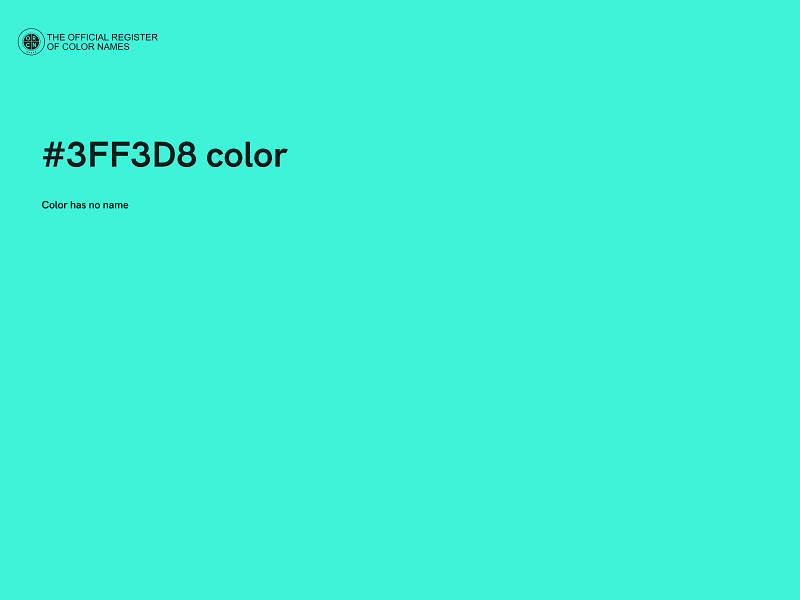 #3FF3D8 color image