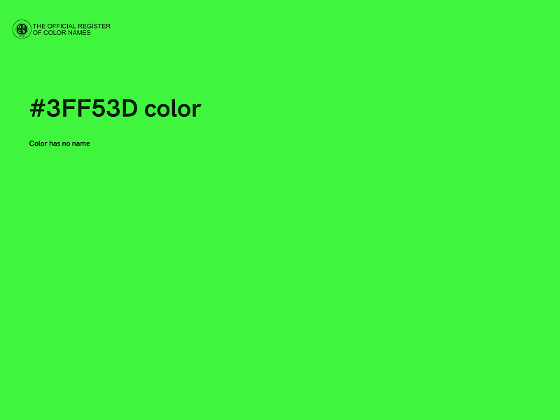 #3FF53D color image