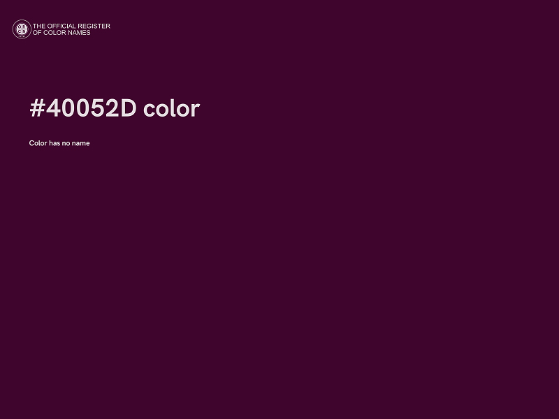 #40052D color image