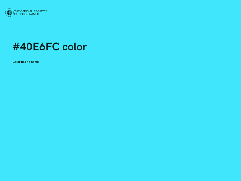 #40E6FC color image