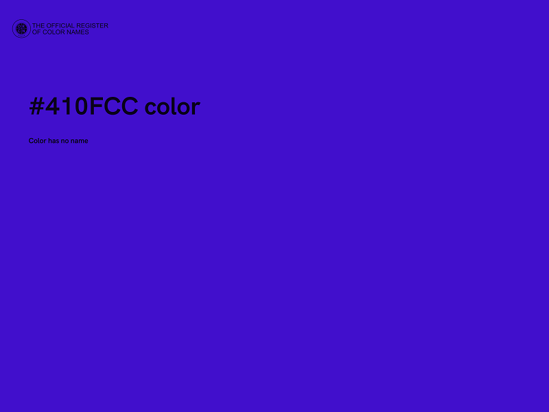 #410FCC color image