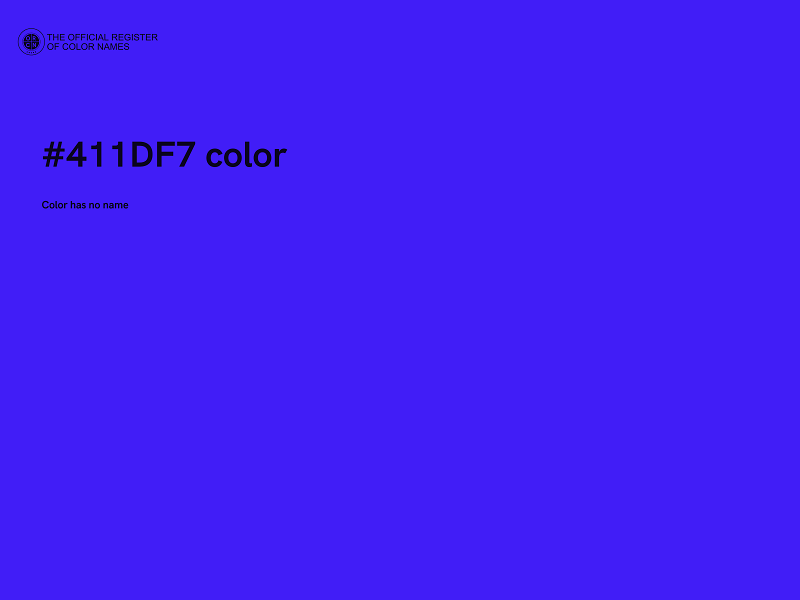 #411DF7 color image