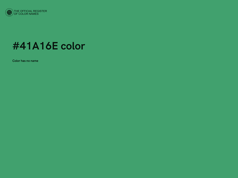 #41A16E color image