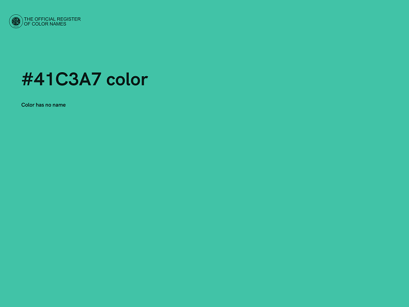 #41C3A7 color image