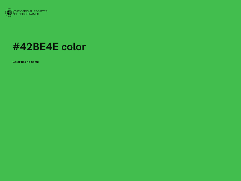 #42BE4E color image