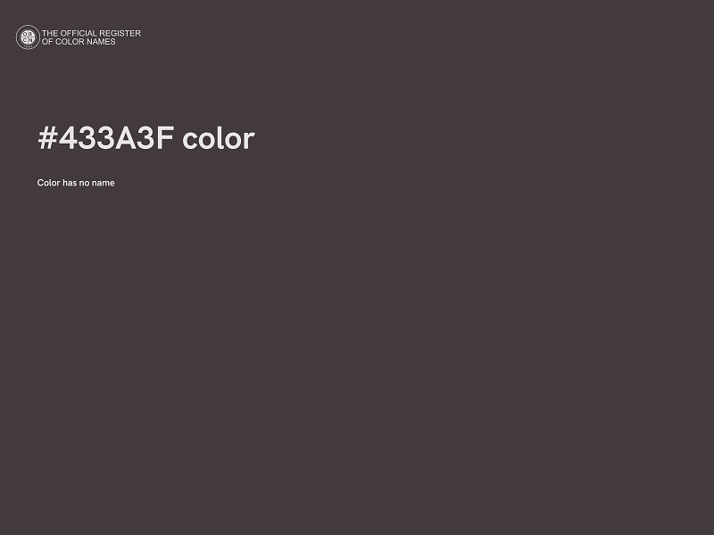 #433A3F color image