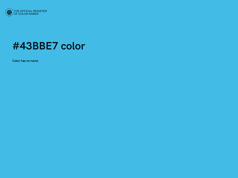 #43BBE7 color image