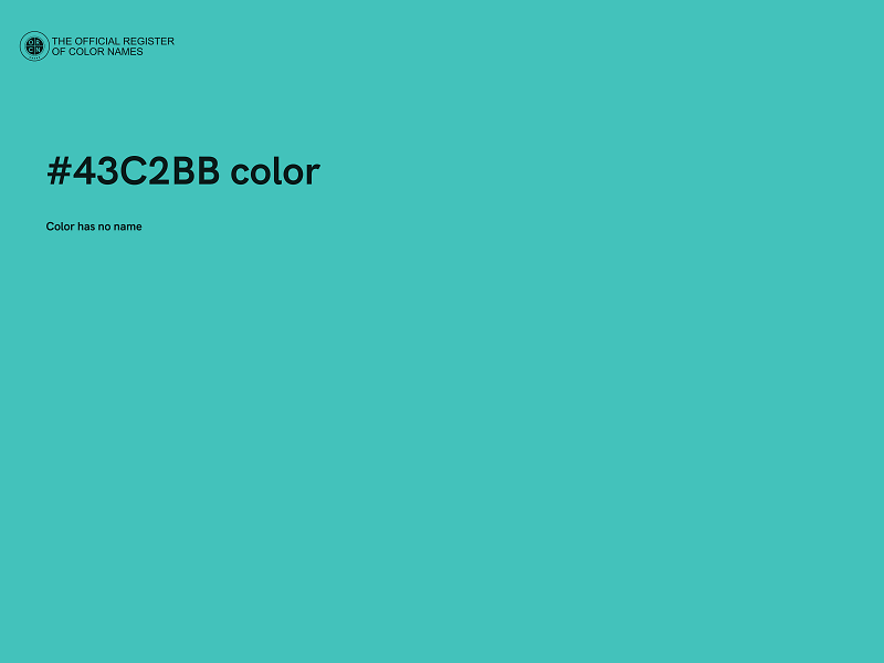 #43C2BB color image