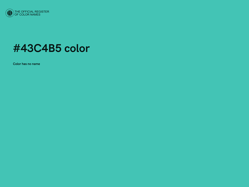 #43C4B5 color image