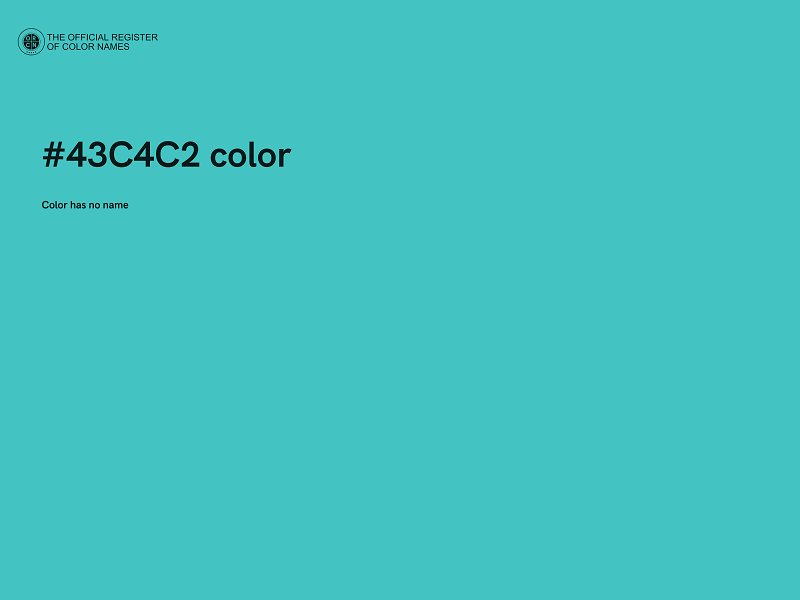 #43C4C2 color image