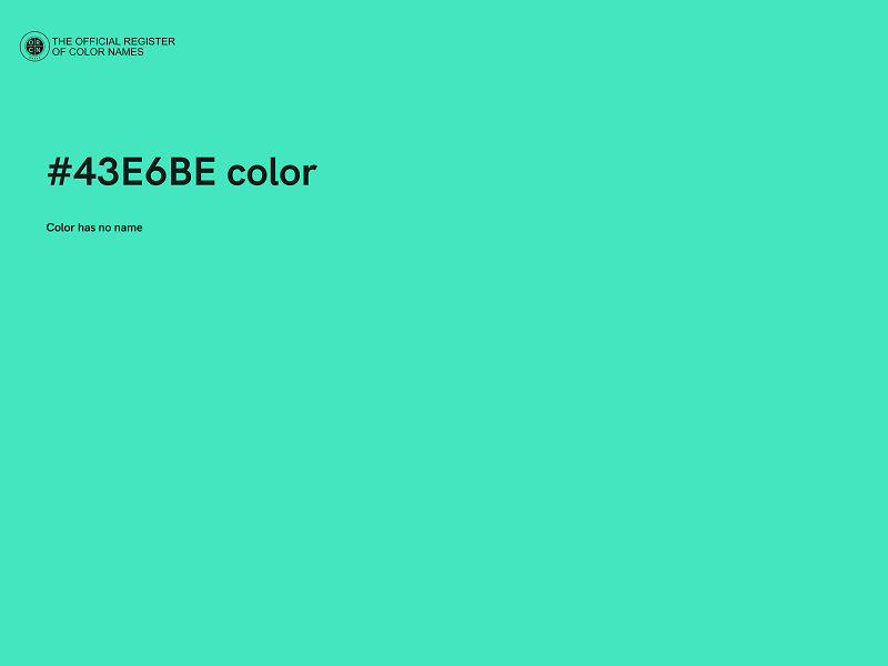 #43E6BE color image