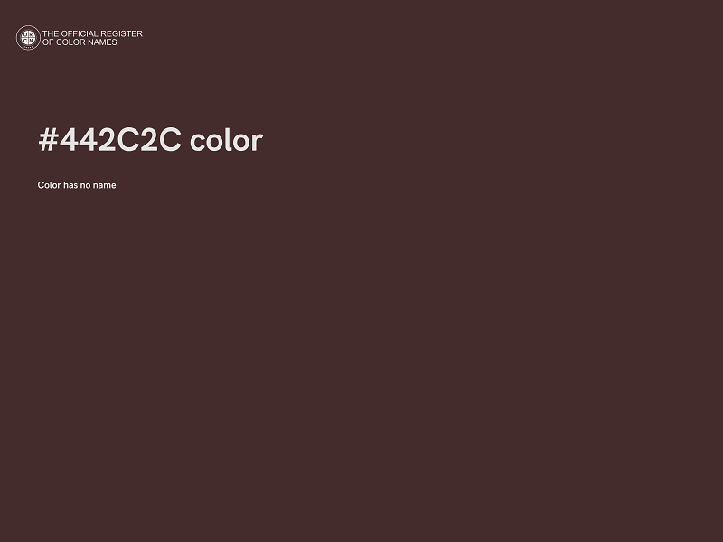 #442C2C color image