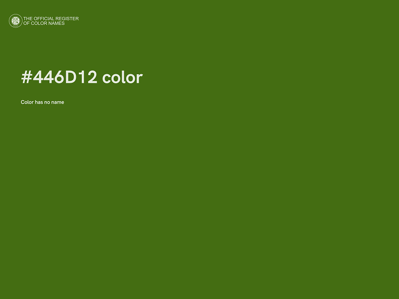 #446D12 color image