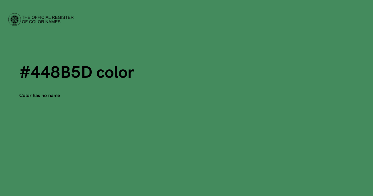 Color #448B5D - The Official Register of Color Names