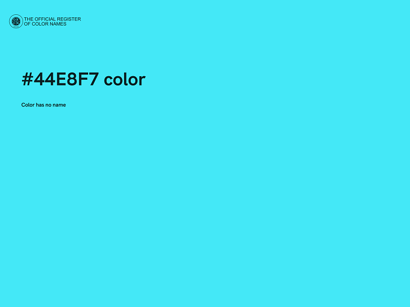 #44E8F7 color image