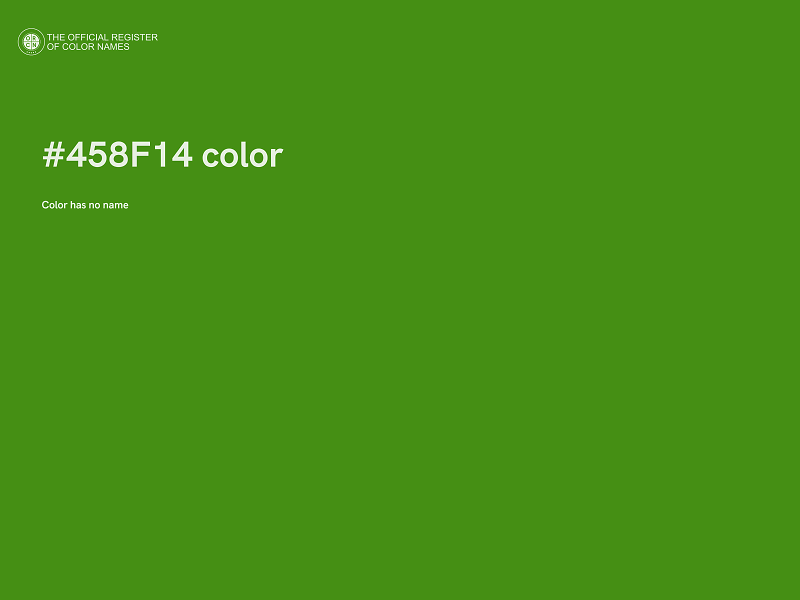 #458F14 color image