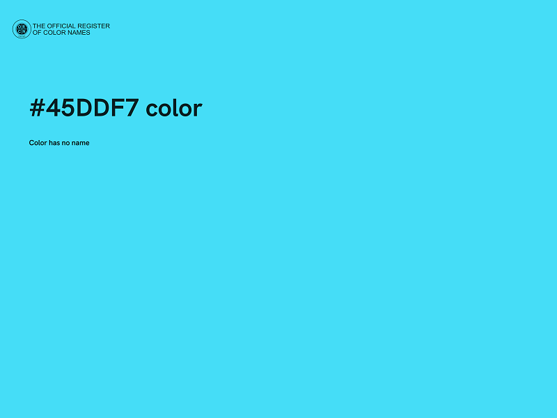 #45DDF7 color image