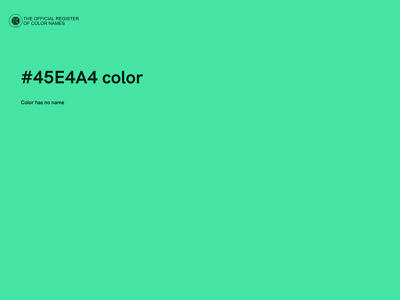 #45E4A4 color image