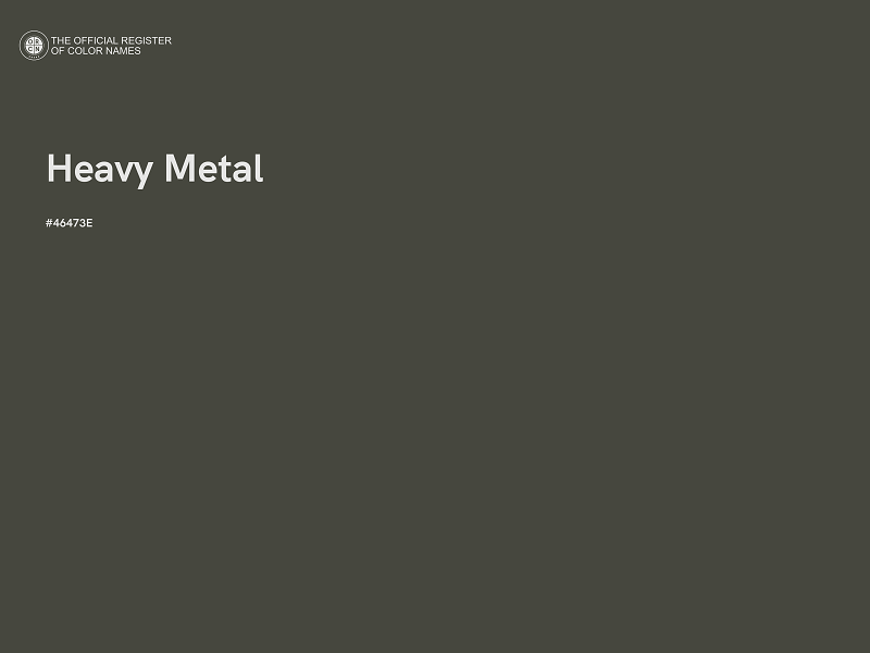 #46473E - Heavy Metal color image