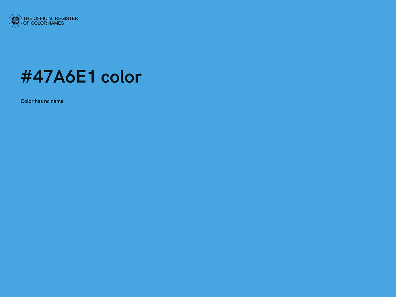 #47A6E1 color image