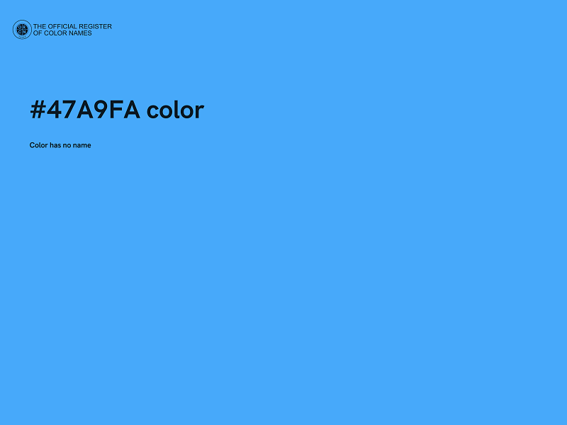 #47A9FA color image