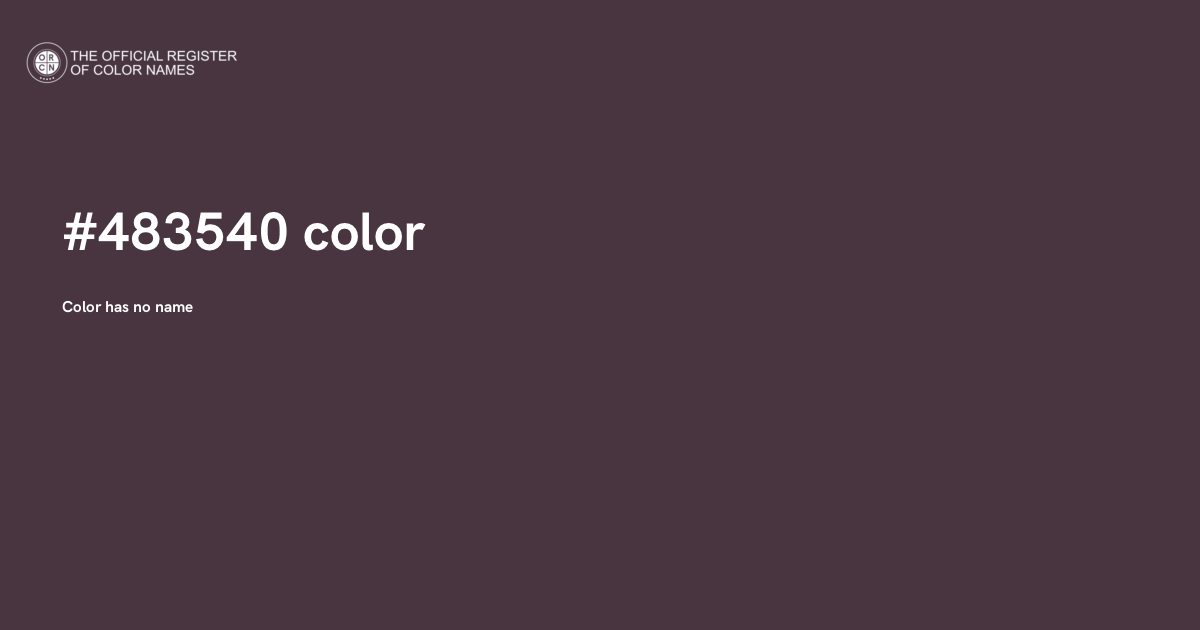 Color #483540 - The Official Register of Color Names