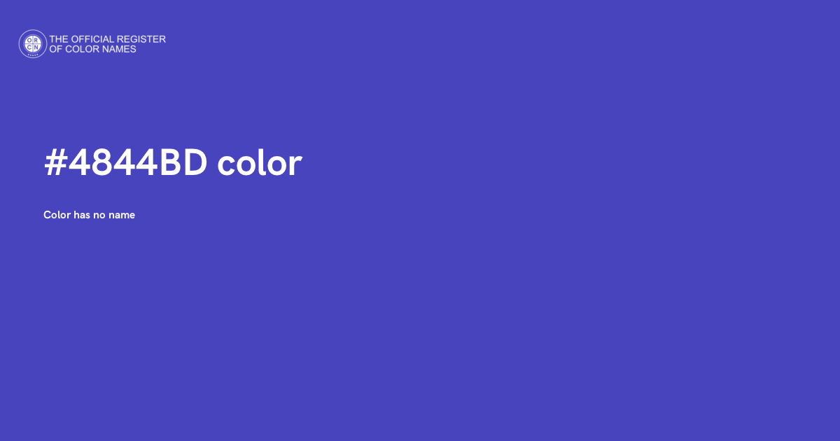 Color #4844BD - The Official Register of Color Names