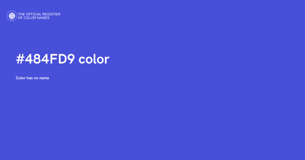 Color #484FD9 - The Official Register of Color Names