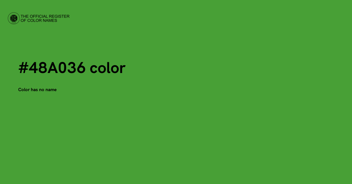 Color #48A036 - The Official Register of Color Names