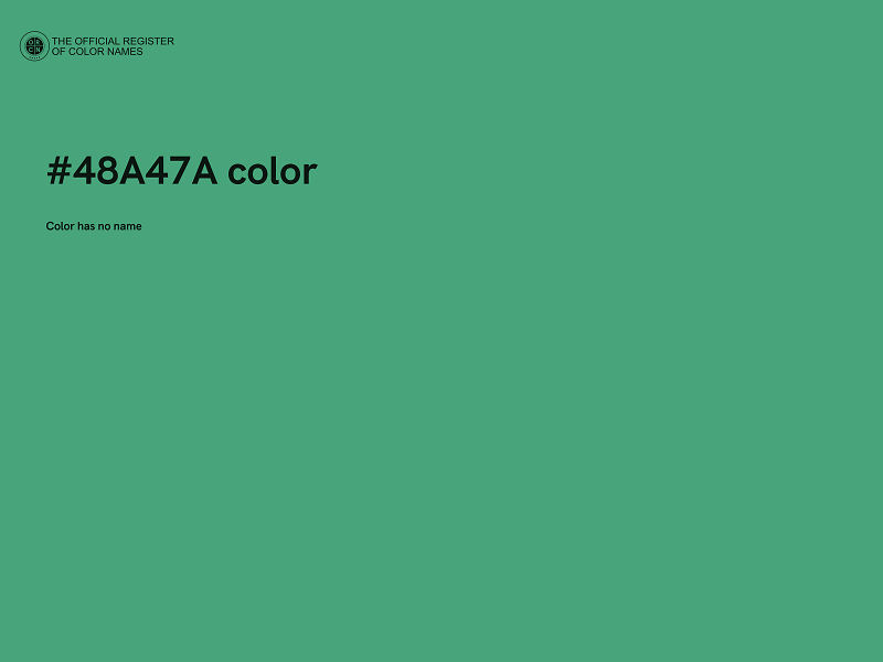 #48A47A color image