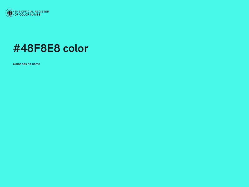 #48F8E8 color image